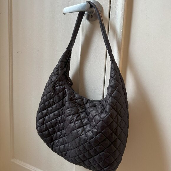 MZ Wallace Handbags - MZ Wallace Dark Quilted Shoulder Bag